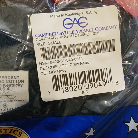 NWT Quarterdeck Collection Navy Uniform crew neck tee shirt - Picture 4 of 4